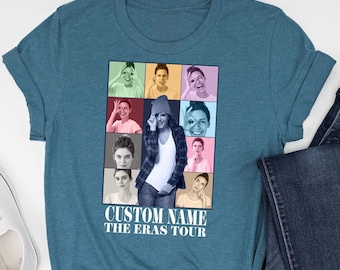 Custom Pet Photo Bella Canvas Shirt, Retro Eras Tour Fan Gift