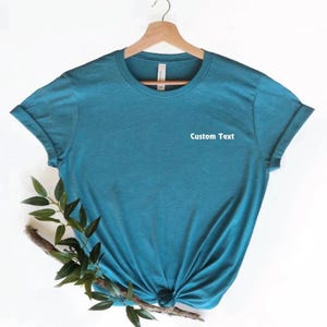 Personalized Pocket Shirt, Custom Pocket T-Shirt, Custom T-Shirt Printing, Personalized T-Shirt, Pocket Tee, Add Your Own Text Tee