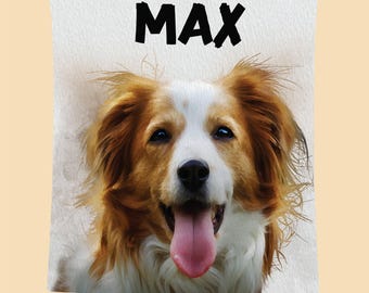 Custom Pet Photo Blanket: Personalized Dog Face Gift