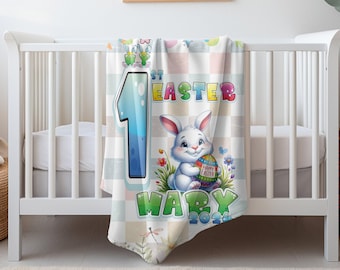 Personalized Easter Bunny Blanket: Soft Minky, Fleece, or Sherpa