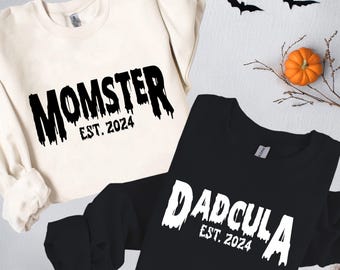 Momster Dadcula Halloween Sweatshirts, Family Matching Shirts