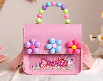 Personalized Girls Purse, Custom Girls Mini Purse, Elegant Kids Handbag, Toddler purse, Preschool Daycare Bag, Birthday Gifts,Gift for Girls