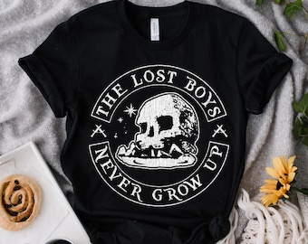 Retro 90s Disney Peter Pan The Lost Boys Never Grow Up Shirt, Magic Kingdom Trip Unisex T-shirt Family Birthday Gift Adult Kid Toddler Tee