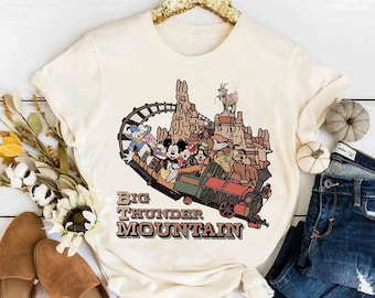 Koszulka Disney Mickey i Przyjaciele Big Thunder Mountain Railroad, Koszulka The Wildest Ride In The Wilderness, Prezent dla rodziny na świąteczną wycieczkę do Disneylandu