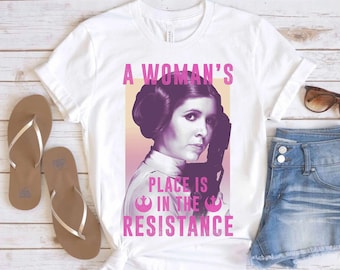 Star Wars Prinzessin Leia Widerstand T-Shirt Unisex T-shirt Geburtstag Shirt Geschenk für Frauen Hoodie Sweatshirt Pro Wahl Shirt Frauen Rechte Tee