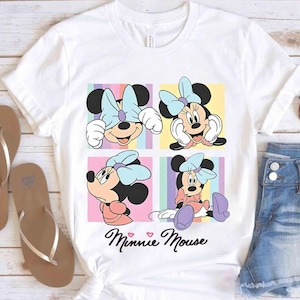 Maglietta Disney Mickey & Friends Cute Minnie Mouse Moods Portrait, Magic Kingdom WDW Unisex T-shirt Family Birthday Gift Adult Kid Toddler Tee immagine 2