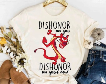 Disney Mulan grappige mushu oneer op je koe grafisch shirt voor volwassenen, mushu draak WDW Magic Kingdom Disneyland familievakantie vakantie cadeau