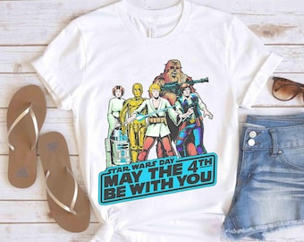 Que la Fuerza te acompañe, personajes de Star Wars, póster, camiseta unisex, Galaxy's Edge, regalo de cumpleaños familiar, camiseta para adultos, niños y bebés.
