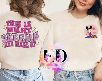 Cute This Is What Dreams Are Made Of Shirt, Retro Disney Funny Lizzie Mcguire Tee, Magic Kingdom Disneyland Family Vacation Holiday Gift