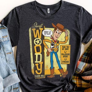 Disney Pixar Toy Story Sheriff Woody Talking Dock-tröja, unisex-t-shirt familj födelsedagspresent vuxen barn småbarn komfortfärger t-shirt