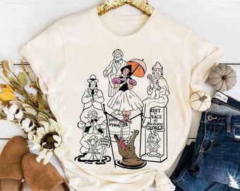 Disney Haunted Mansion Tightrope Walker Shirt, Tightrope Mädchen Halloween T-Shirt, Magic Kingdom Disneyland Reise Mickey nicht so beängstigend Party Urlaub