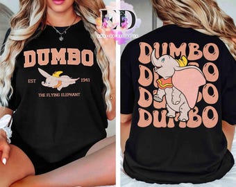 Retro 90s Disney Dumbo Tee, Crop Top, Vintage Baby Elephant Design 