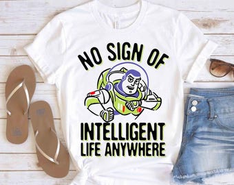 ディズニー トイストーリー バズ・ライトイヤー ノー・インテリジェント・ライフ ユニセックス 大人用 Tシャツ 子供用シャツ 誕生日プレゼント パーカー 幼児用 Tシャツ ディズニーランド バケーション