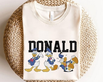 Disney Mickey & Friends Donald Duck Pose Classic Retro Shirt, Magic Kingdom WDW Holiday Unisex T-shirt Family Birthday Gift Adult Kid Tee