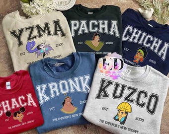 Vintage Disney The Emperor's New Groove All Characters Group Custom Retro Shirt, WDW Magic Kingdom Disneyland Family Vacation Holiday Gift