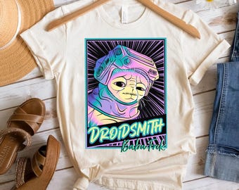 Star Wars The Rise Of Skywalker Babu Frik Neon Poster Shirt, Galaxy's Edge Holiday Unisex T-shirt Family Birthday Gift Adult Kid Toddler Tee