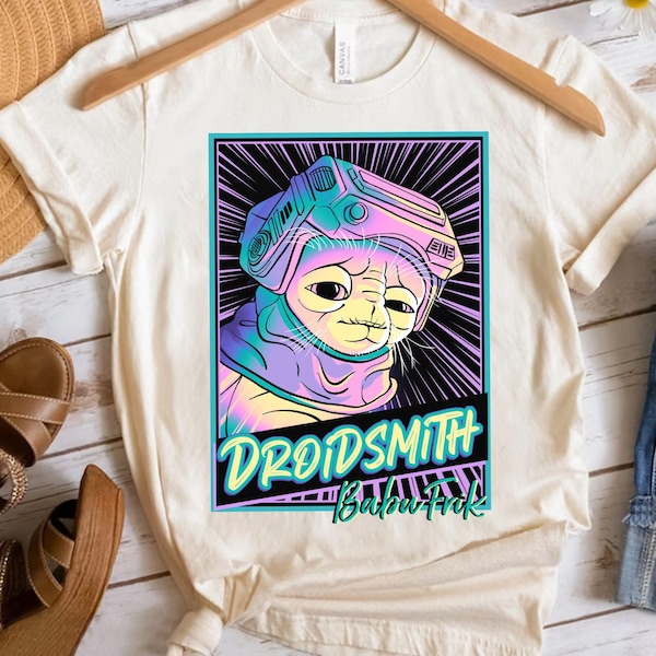 Star Wars The Rise Of Skywalker Babu Frik neon poster shirt, Galaxy's Edge vakantie T-shirt unisex familie verjaardagscadeau volwassen kind peuter T-shirt