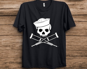 Jackass Sailor Totenkopf Logo T-Shirt Unisex Erwachsene T-Shirt Kind-Shirt Geschenk für Geburtstag Hoodie Kleinkind-T-Shirt