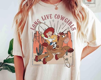 Disney Pixar Toy Story Jessie Bullseye Long Live Cowgirls Shirt, Magic Kingdom Unisex T-shirt Family Birthday Gift Adult Kid Toddler Tee