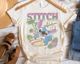Disney Lilo & Stitch Aloha Tropic Surf Stitch T-Shirt Unisex Adult T-shirt Kid shirt Gift for Birthday Hoodie Sweatshirt Toddler Tee