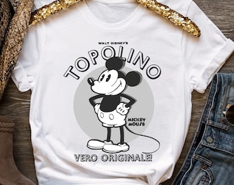 Disney Mickey And Friends Mickey Topolino Vero Originale Unisex T-shirt Birthday Shirt Gift For Men Women Kid Hoodie Sweatshirt Toddler Tee