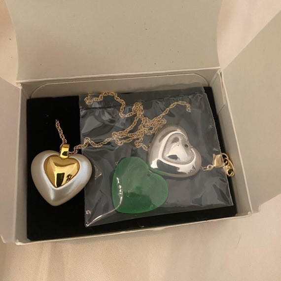 Vintage 1997 AVON Convertible Heart Pendant Necklace Sealed New sealed package