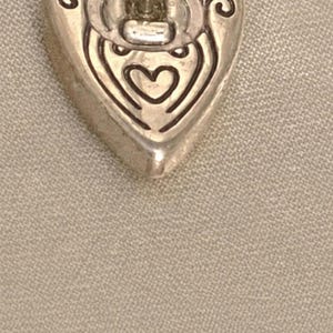 Vintage Brighton Silver-Tone Floral Heart Rhinestone Post Earrings image 5