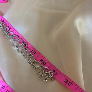 Vintage Brighton Convertible Pearl & Crystal Necklace Silver Tone Double Strand image 8