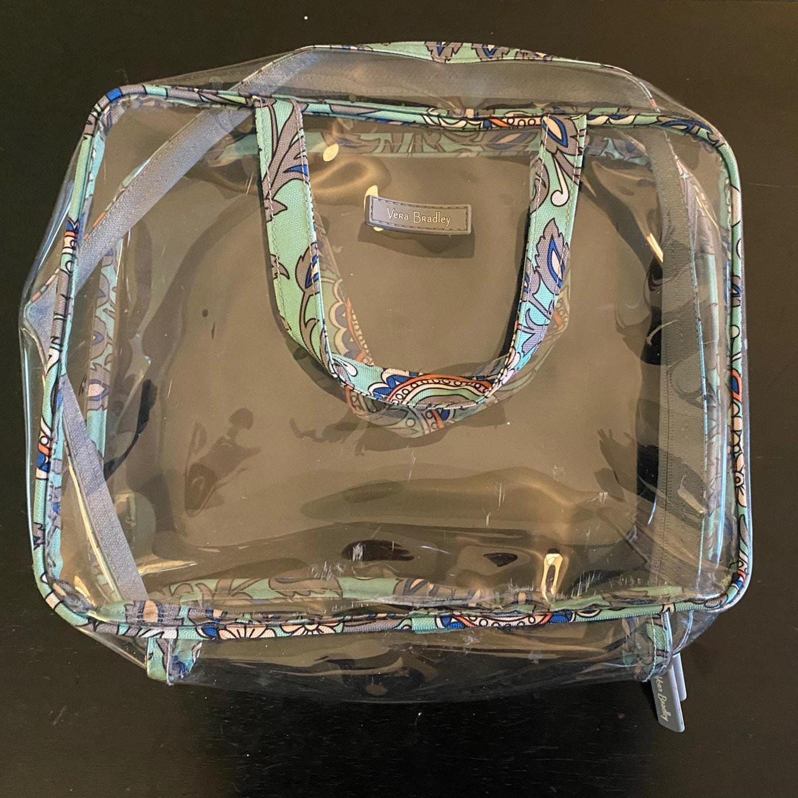 ヴェラブラッドリー　キャリーケース　マラケッシュ Vera Bradley “marrakesh” Clear Travel Bag TSA Stadium Bag Teal