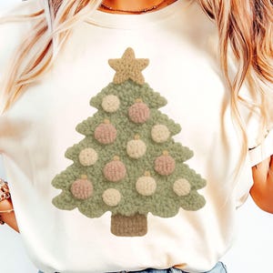 Latch Hook Christmas Tree PNG, Faux Yarn Clipart (Digital Download), Holiday Sweatshirt Design
