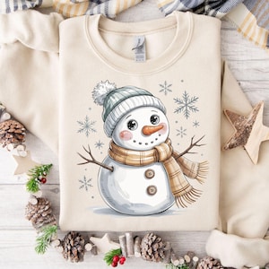 Vintage Snowman Sweatshirt - Etsy