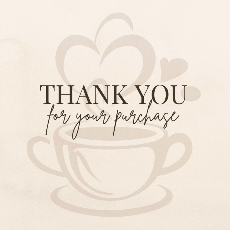 Thank you message image included with a soccer PNG digital download purchase. The design features a warm, neutral background with a thank-you note expressing appreciation for supporting the shop. This image enhances the customer experience for buyers purchasing a soccer-themed digital file intended for apparel, posters, and print on demand products celebrating the international soccer tournament.