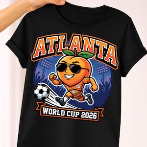 Atlanta Soccer Cup 2026 Mascot PNG, Georgia Peach Host City Design (Digital Download)