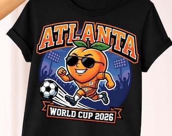 Atlanta Soccer Cup 2026 Mascot PNG, Georgia Peach Host City Design (Digital Download)