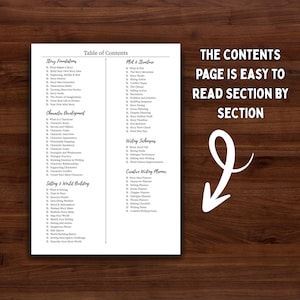 Planificador de escritura creativa para novelas + Cuaderno de ejercicios imagen 3