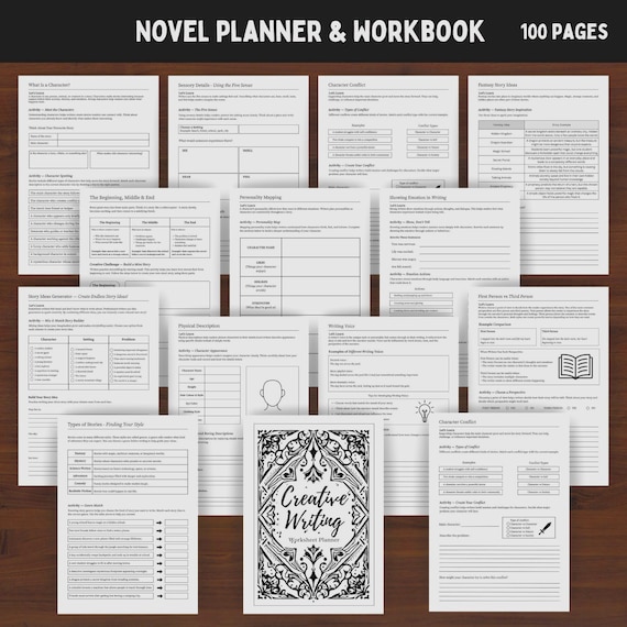Creative Writing Novel planner + Workbook