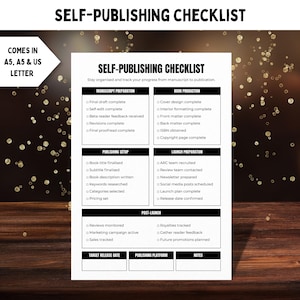 Self Publishing Checklist | Indie Author Book Launch Planner (PDF Download)