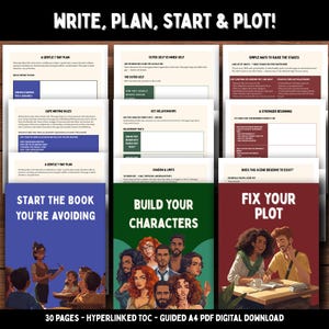 Novel Structure Kit | 4-in-1 Writing Workbook Bundle | Scene, Series, Plot & Author Planning System image 6