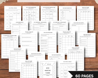 Author Novel / Book Marketing Planner for Self published authors