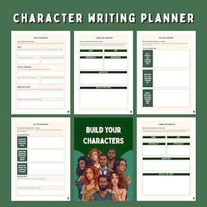 Deep Characters for Writers Workbook Planner