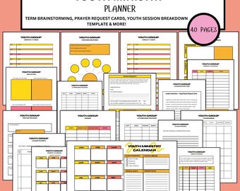 Youth Group Planner | 40+ A4 Pages | Printable Church Ministry Organizer