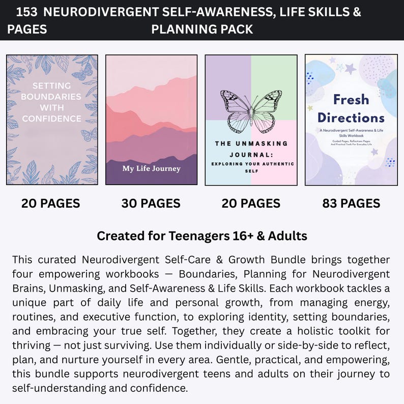 anxiety relief journal mindfulness prompts calming worksheets grounding techniques emotion regulation printable deep breathing exercises mental health workbook stress management planner coping skill cards self care tracking helpful for neurodivergent adults panic support mental well being tools CBT inspired pages positive habit building
