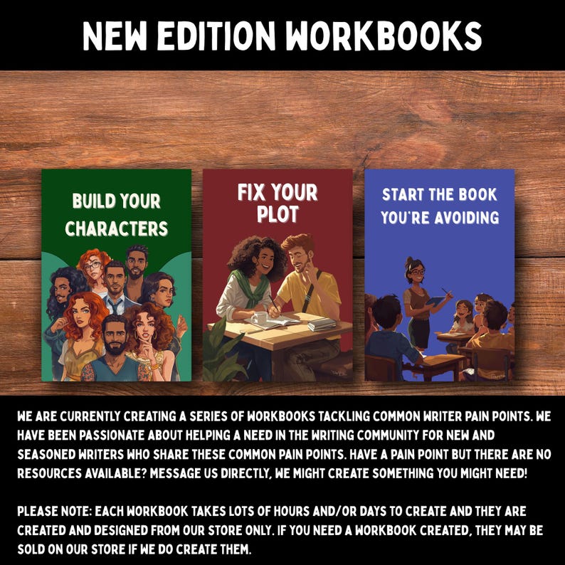 Novel Writing Workbook Bundle: Fantasy, Romance & Creative Writing (Digital PDF) image 12