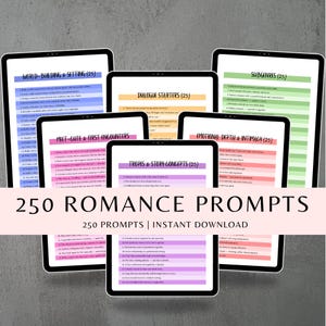 romance writing prompts romance story ideas creative writing kit for authors writing inspiration printable for writers romance tropes story starter ideas love story generator writer resource digital writing pack romance author gift story development prompts creative writing planner novel planning prompts romance scene builder writing craft printable storytelling workbook for novelists