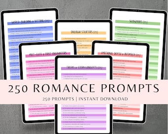 250 Romance Writing Prompts | Story Starters (PDF)