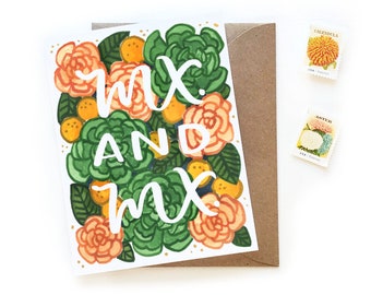 Mx. and Mx. Wedding Card | Gender Neutral Wedding Card | Love is Love Engagement Card | LGBTQIA+ Love Card