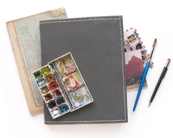 Custom Traveling Sketchbook | One-of-a-kind, Handbound, Mixed Paper Traveling Sketchbook