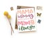Mother's Day Mama Card | Original Calligraphy Brush Lettering Mama Mom I Love You A2 Card | First Mother's Day Card | New Mom Card 