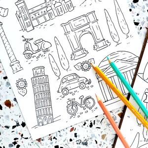 Summer in Italy Coloring Pages | Printable Coloring Sheets | Downloadable Coloring Pages | Verdi Quote