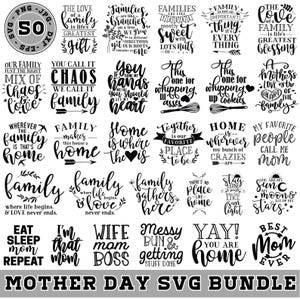Mothers Day Svg Bundle, Mom of Boys Svg, Blessed Mama Svg, Mom Life Svg, Mom Quotes Svg, Cute Mom Svg, Mom t-shirt Designs, Cut File  Circut